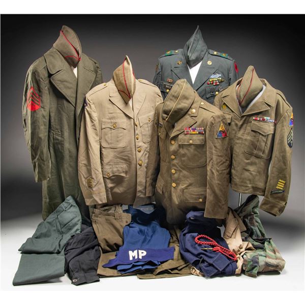 LARGE LOT OF ASSORTED U.S. UNIFORMS.