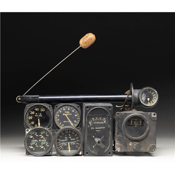 LOT OF AIRCRAFT GAUGES.