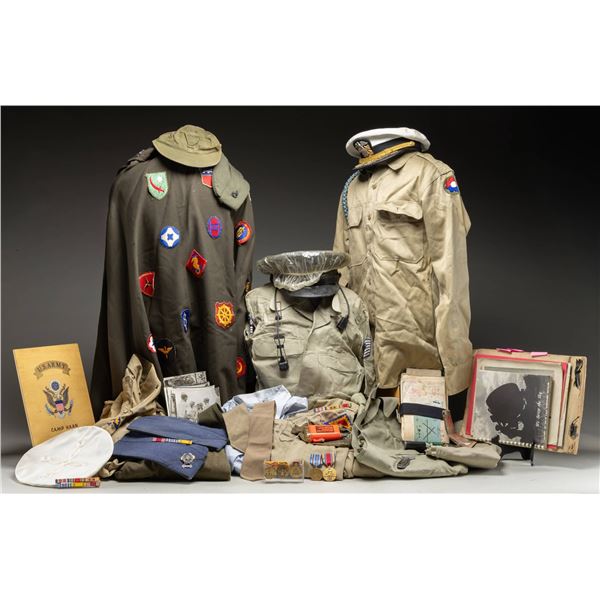 U.S. UNIFORM & INSIGNIA GROUPING FROM MOSTLY WWII.