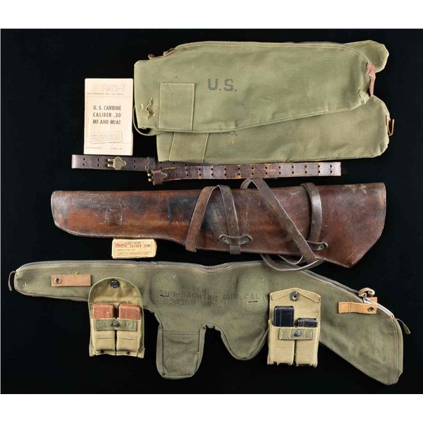 US MILITARIA GROUPING INCLUDING AMMO, MAGAZINES,