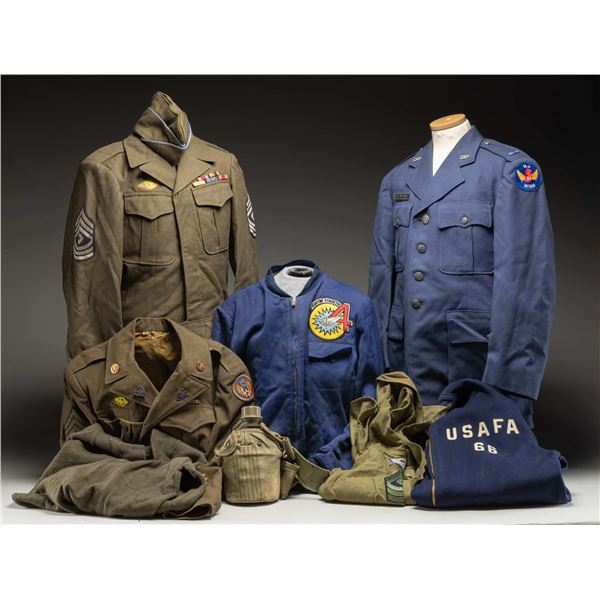 GROUPING OF U.S. UNIFORMS & CLOTHING.