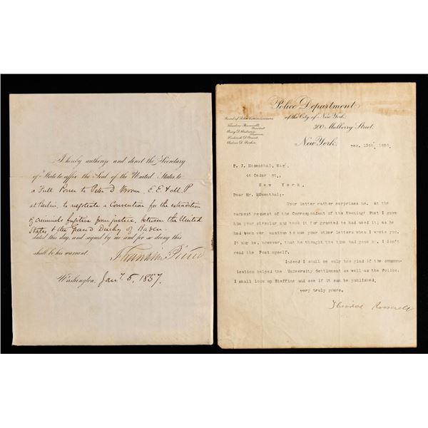 TWO LETTERS SIGNED BY AMERICAN PRESIDENTS.