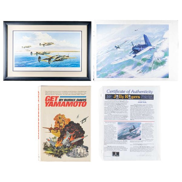 OPERATION VENGEANCE YAMAMOTO AMBUSH PRINTS & BOOK.