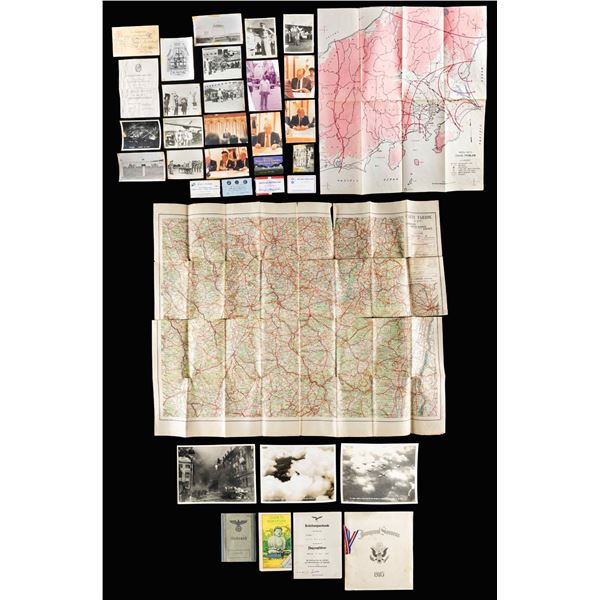 MILITARY RELATED PHOTOGRAPH AND EPHEMERA GROUP.
