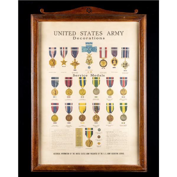 FRAMED WWI ERA UNITED STATES ARMY DECORATIONS