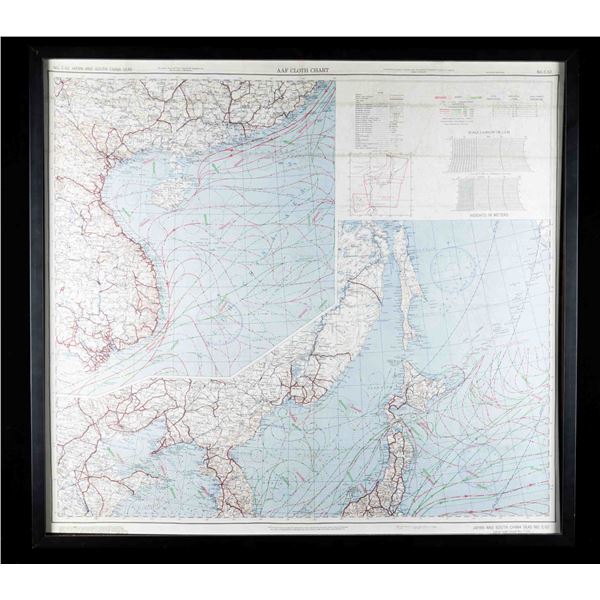 WWII US ESCAPE & EVASION MAP OF JAPAN AND VICINITY