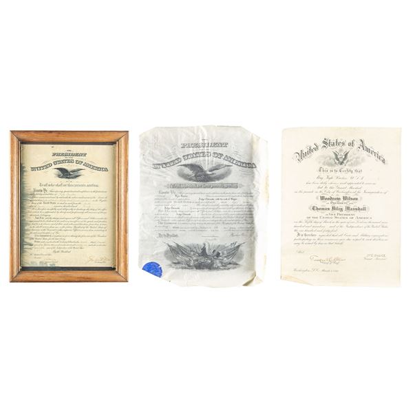 3 US CERTIFICATES OF MAJ. KYLE RUCKER FROM 1916,