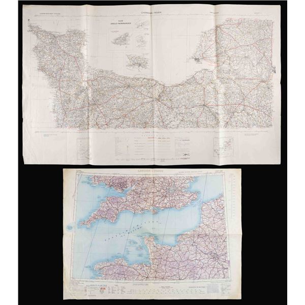 2 WAR OFFICE MAPS OF THE EUROPEAN THEATER.