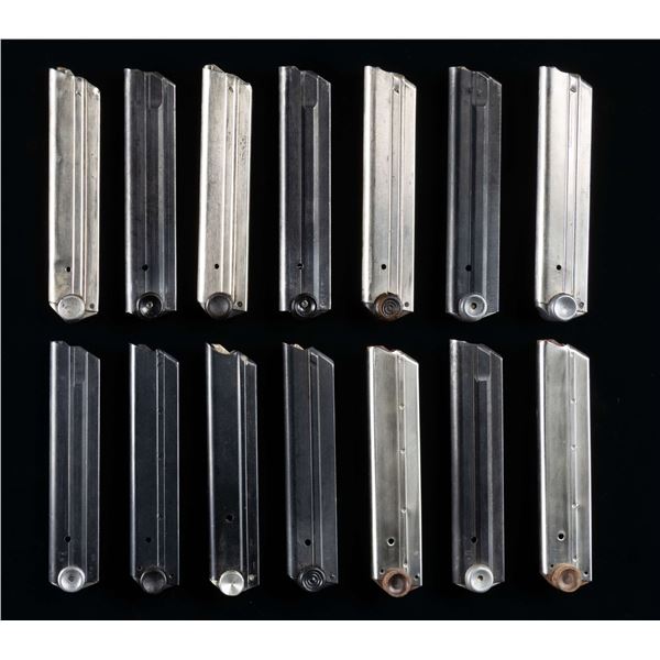 LOT OF 14 ASSORTED LUGER MAGAZINES.