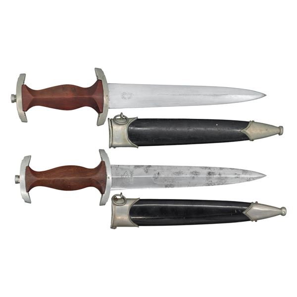 2 WWII GERMAN NSKK DRESS DAGGERS.