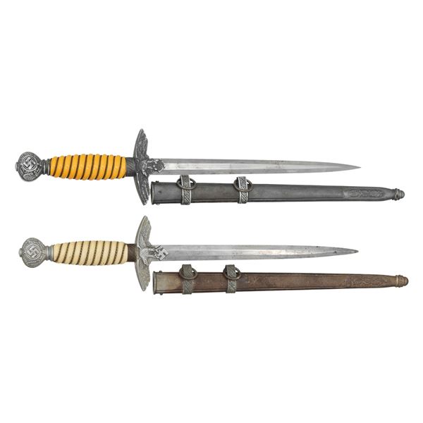2 WWII GERMAN 2nd MODEL LUFTWAFFE DAGGERS.