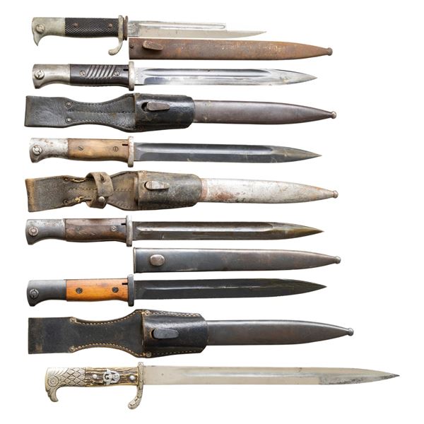 6 WWII GERMAN BAYONETS.