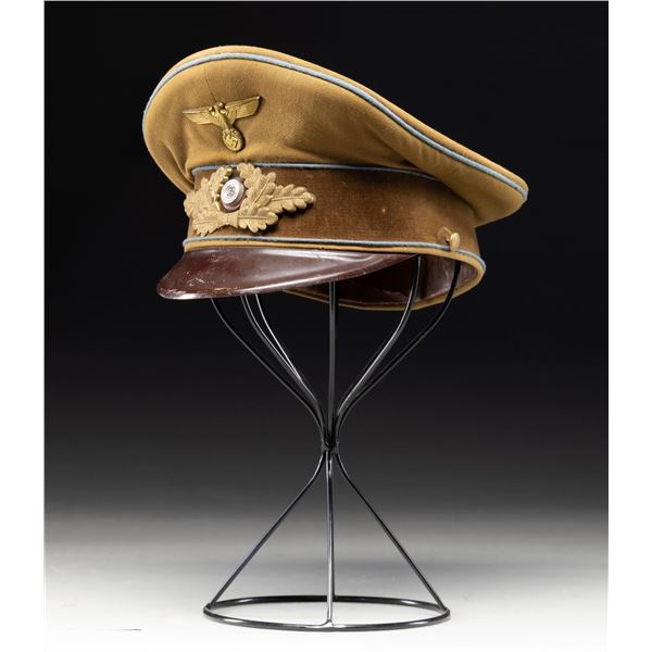 WWII GERMAN POLITICAL LEADER'S VISOR CAP.