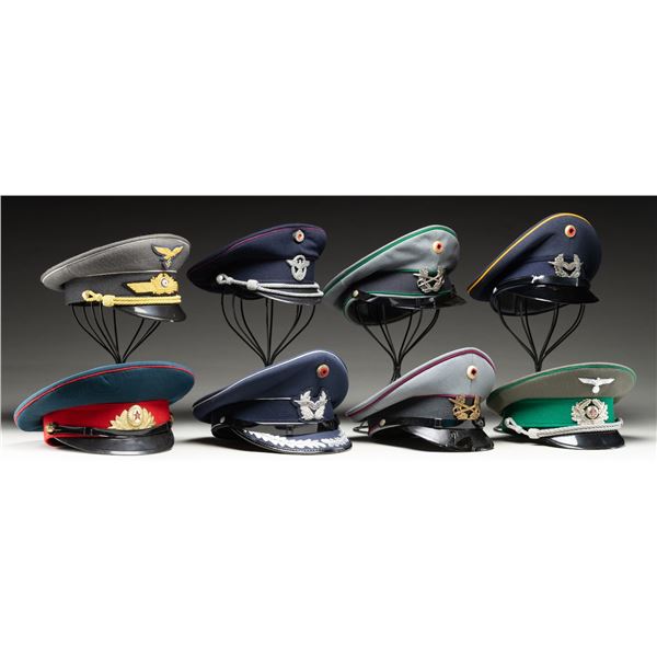 LOT OF 8 PRIMARILY GERMAN REPRODUCTION OFFICERS