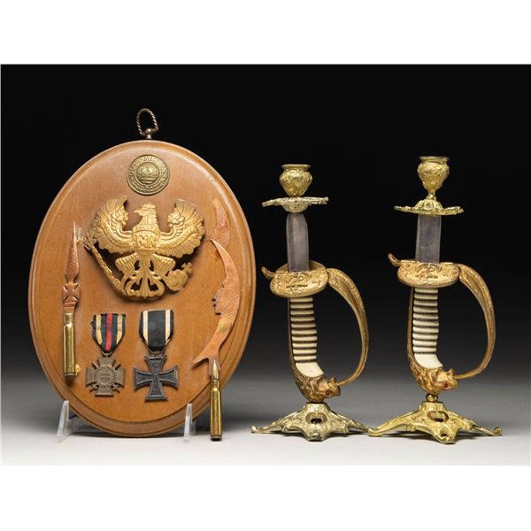 GERMAN MILITARY THEMED SOUVENIR GROUPING.