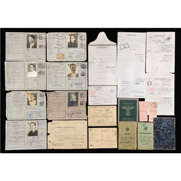 WWII GERMAN EPHEMERA GROUPING.