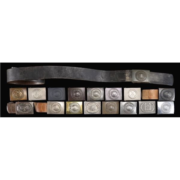 17 GERMAN BELT BUCKLES.