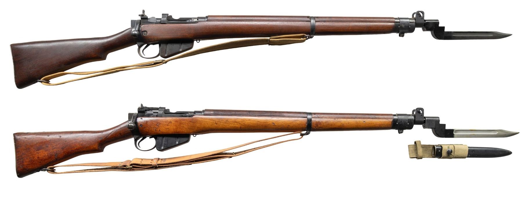 4ga Rifles LOT OF TWO NO. 4 ENFIELD BOLT ACTION RIFLES.