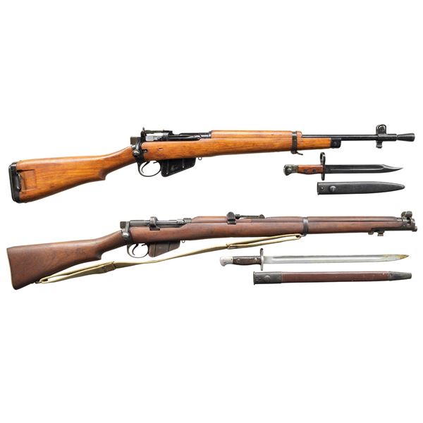 LOT OF TWO BRITISH BOLT ACTION RIFLES.