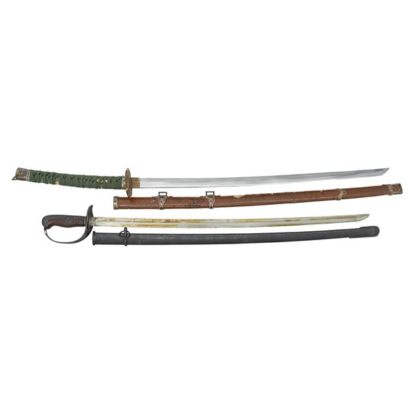 JAPANESE KATANA AND CAVALRY TROOPER SABER.