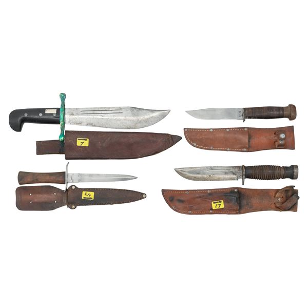 GROUPING OF 4 EDGED WEAPONS.
