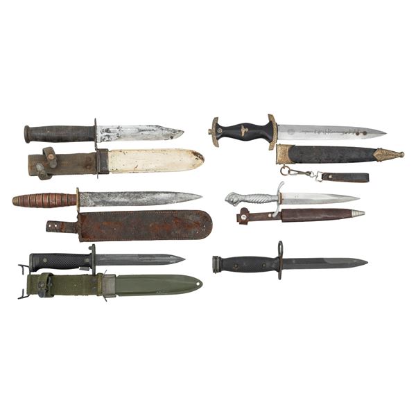 GROUPING OF 6 EDGED WEAPONS.