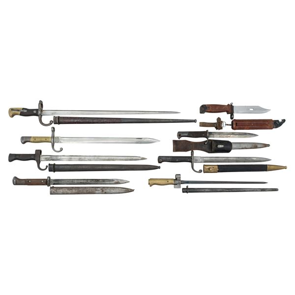 LOT OF 8 FOREIGN BAYONETS.