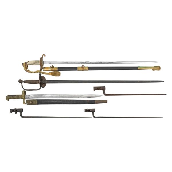 2 SWORDS AND 4 BAYONETS.