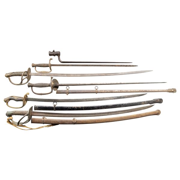 5 SWORDS AND 1 BAYONET.