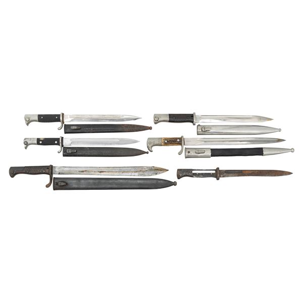 LOT OF SIX BAYONETS.