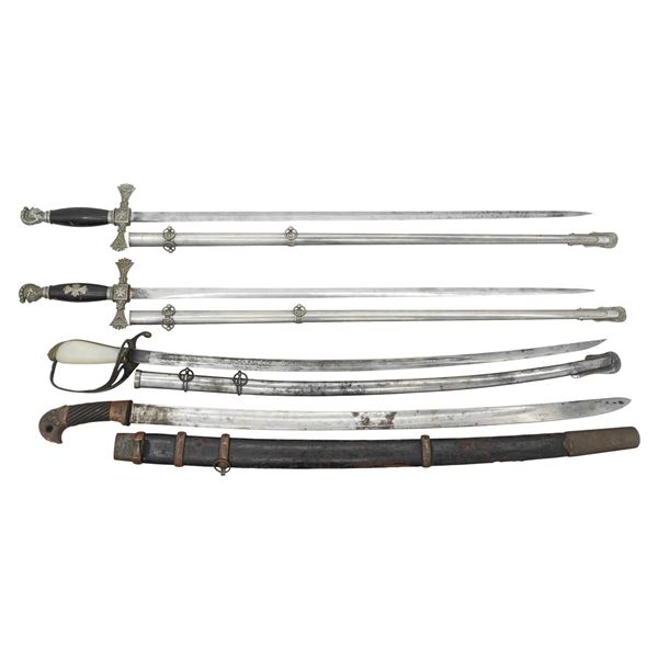 SOVIET SHASHKA , LILLEY & 2 FRATERNITY SWORDS.