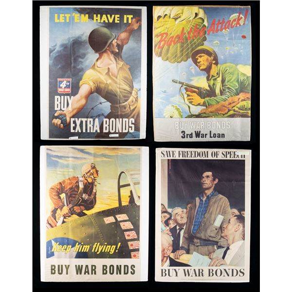 4 WAR BOND POSTERS