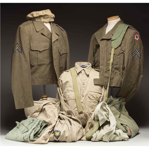 LOT OF MILITARY UNIFORMS.