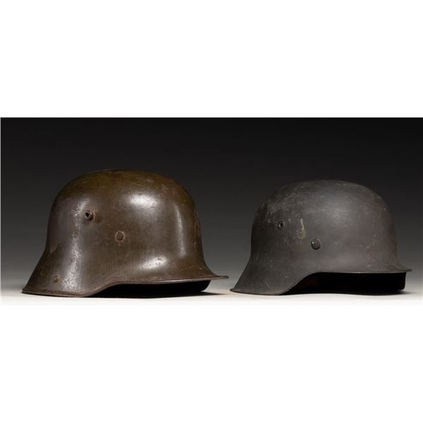 LOT OF 2 GERMAN M16 & LUFTWAFFE M42 STAHLHELMS.