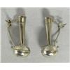 Image 2 : Sterling Silver Pulled Spout Pitcher Earrings