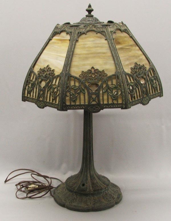 Antique Slag Glass Lamp