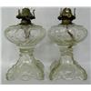 Image 2 : 2 Antique Victorian Glass Kerosene Lamps
