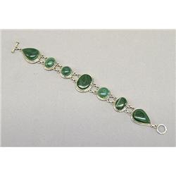 Western Silver & Richolite Link Bracelet