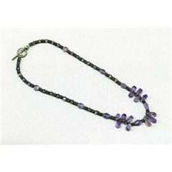 Amethyst Silver Choker Hallmarked LG
