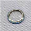 Image 1 : Navajo Silver Channel Inlay Turquoise Wedding Band