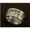 Image 2 : Navajo Silver Storyteller Ring Hallmark LB