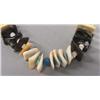 Image 2 : Navajo Melon Shell Jet Turquoise Tab Necklace