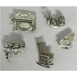 5 Sterling Silver Pins