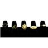 Image 1 : 5 Semi Precious Stone Rings Sizes 6-9