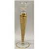 Image 2 : 2 Glass Gold Encrusted Bud Vases