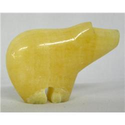 Zuni Honey Quartz Bear Fetish By Guam