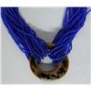 Image 2 : 20 Strand Blue Bead Necklace