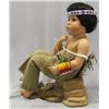 Image 1 : Ceramic Indian Doll On Rock Called Last Arrow