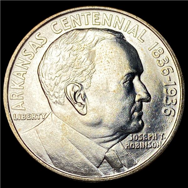 1936 Silver Arkansas Centennial Half Dollar  GEM BU