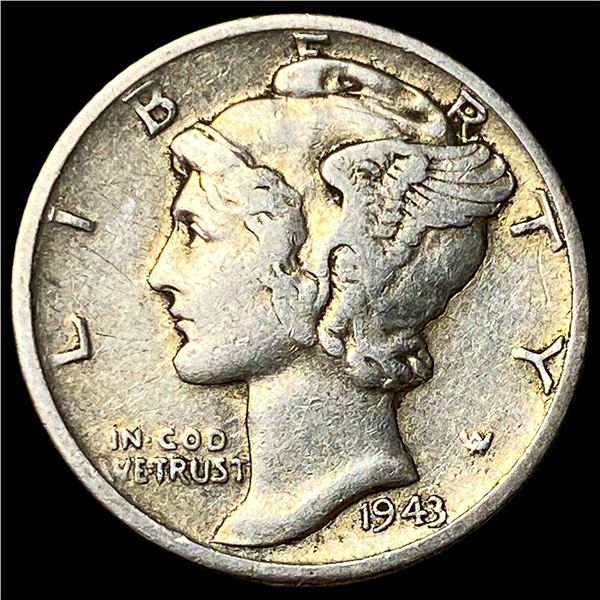 1943-D Silver Mercury Dime NEARLY  UNCIRCULATED